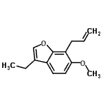CAS#: 709028-40-0， 7-Allyl-3-ethyl-6-methoxy-1-benzofuran