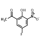 structure of CAS# 70978-39-1, 1-(5-Fluoro-2-hydroxy-3-nitrophenyl)ethanone;1-acetyl-5-fluoro-2-hydroxy-3-nitrobenzene;5′-Fluoro-2′-hydroxy-3′-nitroacetophenone;5'-Fluoro-2'-hydroxy-3'-nitroacetophenone