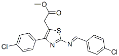 CAS#: 71013-53-1， 2-[(4-Chlorobenzylidene)Amino]-4-(4-Chlorophenyl)Thiazole-5-Acetic Acid Methyl Ester