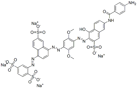 CAS#: 71033-17-5， Tetrasodium 2-[[4-[[4-[[6-[(4-Aminobenzoyl)Amino]-1-Hydroxy-3-Sulphonato-2-Naphthyl]Azo]-2,5-Dimethoxyphenyl]Azo]-6-Sulphonato-1-Naphthyl]Azo]Benzene-1,4-Disulphonate