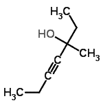 结构式 CAS# 71065-39-9, 3-甲基-4-庚炔-3-醇