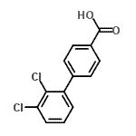 结构式 CAS# 7111-63-9, 2',3'-二氯-4-联苯基羧酸