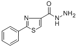 结构式 CAS# 7113-12-4, 2-苯基-1,3-噻唑-4-甲酰肼