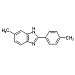 结构式 CAS# 7118-66-3, 6-甲基-2-(4-甲基苯基)-1H-苯并咪唑