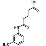 结构式 CAS# 71195-70-5, 5-[(3-甲基苯基)氨基]-5-氧代戊酸
