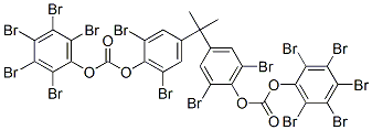 CAS#: 71216-03-0， 1,1'-(1-Methylethylidene)Bis(2,6-Dibromo-4,1-Phenylene)Bis[(Oxycarbonyl)Oxy]Bis(2,3,4,5,6-Pentabromobenzene)