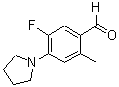 结构式 CAS# 712317-60-7, 5-氟-2-甲基-4-(1-吡咯烷基)苯甲醛