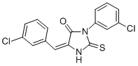CAS#: 71240-09-0， 3-(3-Chlorophenyl)-5-((3-chlorophenyl)methylene)-2-thioxo-4-imidazolidinone