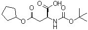 structure of CAS# 71447-58-0, N-[(1,1-Dimethylethoxy)Carbonyl]-L-Aspartic Acid 4-Cyclopentyl Ester;N-ALPHA-T-BUTOXYCARBONYL-L-ASPARTIC ACID BETA-CYCLOPENTYL ESTER;NALPHA-Tert-Butoxycarbonyl-L-Aspartic Acid B-Cyclopentyl Ester;N-ALPHA-T-BUTOXYCARBONYL-ASPARTIC ACID BETA-CYCLOPENTYL ESTER