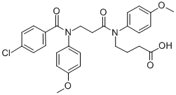 CAS#: 71455-70-4， N-(N-(4-Chlorobenzoyl)-2-(p-Anisidino)Propionyl)-4-(p-Anisidino)Butyric Acid