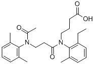 CAS 登录号：71455-74-8， N-(N-乙酰基-3-(2,6-二甲基苯胺基)丙酰基)-4-(2-乙基-6-甲基苯胺基)丁酸