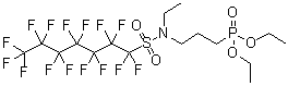 CAS#: 71463-81-5， P-[3-[Ethyl[(1,1,2,2,3,3,4,4,5,5,6,6,7,7,7-Pentadecafluoroheptyl)Sulfonyl]Amino]Propyl]-Phosphonic Acid Diethyl Ester