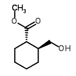structure of CAS# 71550-80-6, Methyl (1S,2S)-2-(hydroxymethyl)cyclohexanecarboxylate;Methyl trans-2-hydroxymethylcyclohexane-1-carboxylate;MFCD06799218