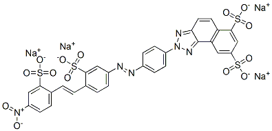 CAS#: 71566-42-2， Tetrasodium 2-[4-[[4-[2-(4-Nitro-2-Sulphonatophenyl)Vinyl]-3-Sulphonatophenyl]Azo]Phenyl]Naphtho[1,2-d]Triazole-6,8-Disulphonate
