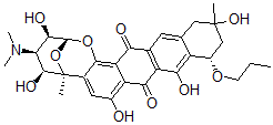 CAS#: 71628-98-3， [2R,(+)]-4alpha-(Dimethylamino)-3,4,5,6,11,12,13,14-Octahydro-3beta,5beta,8,10,13alpha-Pentahydroxy-6,13-Dimethyl-11alpha-Propoxy-2alpha,6alpha-Epoxy-2H-Naphthaceno[1,2-b]Oxocin-9,16-Dione