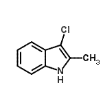 CAS#: 7164-92-3， 3-Chloro-2-methyl-1H-indole