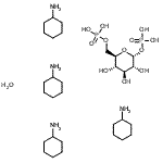 结构式 CAS# 71662-13-0, 环己胺 1,6-二-O-膦酰-alpha-D-吡喃葡萄糖水合物(4:1:1)