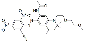 CAS#: 71673-12-6， N-[6-[(2-Cyano-4,6-Dinitrophenyl)Azo]-1-[2-(2-Ethoxyethoxy)Ethyl]-1,2,3,4-Tetrahydro-2,2,4-Trimethyl-7-Quinolinyl]-Acetamide