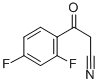 structure of CAS# 71682-95-6, 2,4-Difluoro-beta-Oxo-Benzenepropanenitrile;3-(2',4'-DIFLUOROPHENYL)-3-OXOPROPANENITRILE;2,4-DIFLUOROBENZOYLACETONITRILE