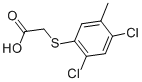 structure of CAS# 71735-21-2, (2,4-Dichloro-5-Methylphenylthio)Acetic Acid;2-(2,4-Dichloro-5-Methyl-Phenyl)Sulfanylacetic Acid;2-[(2,4-Dichloro-5-Methylphenyl)Thio]Acetic Acid;2-[(2,4-Dichloro-5-Methyl-Phenyl)Thio]Acetic Acid