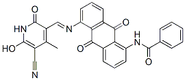 CAS 登录号：71786-66-8， N-[5-[[(5-氰基-1,2-二氢-6-羟基-4-甲基-2-氧代-3-吡啶基)亚甲基]氨基]-9,10-二氢-9,10-二氧代-1-蒽基]苯甲酰胺