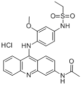 CAS 登录号：71802-77-2， N-(9-(4-(乙基磺酰胺基)-2-甲氧基(苯基氨基))-3-吖啶基)-乙酰胺盐酸盐