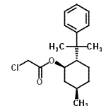 structure of CAS# 71804-27-8, (1R,2S,5R)-5-Methyl-2-(2-phenyl-2-propanyl)cyclohexyl chloroacetate;(+)-8-PHENYLMENTHYLCHLOROACETATE;-8-PHENYLMENTHYLCHLOROACETATE