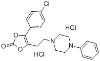 CAS 登录号：71923-01-8， 4-(4-氯苯基)-5-[2-(4-苯基-1-哌嗪基)乙基]-1,3-二氧杂环戊烯-2-酮二盐酸盐