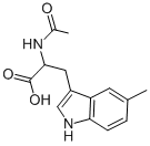 structure of CAS# 71953-90-7, N-Acetyl-5-Methyl-Tryptophan;DL-N-ACETYL-2-AMINO-3-(5-METHYLINDOLYL)PROPIONIC ACID;N-ALPHA-ACETYL-DL-(5-METHYL)TRYPTOPHAN;N-ACETYL-5-METHYL-DL-TRYPTOPHAN