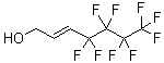 structure of CAS# 72016-05-8, 4,4,5,5,6,6,7,7,7-Nonafluoro-2-Hepten-1-Ol;3-(Nonafluoro-N-Butyl)Prop-2-Enol 98%;3-(Nonafluoro-N-Butyl)Prop-2-Enol98%;1H,1H,2H,3H-NONAFLUOROHEPT-2-EN-1-OL