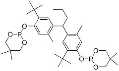 CAS 登录号：72018-03-2， 2-[2-叔丁基-4-[1-[5-叔-丁基-4-[(5,5-二甲基-1,3,2-二氧磷杂环己烷-2-基)氧基]-2-甲基苯基]丁基]-5-甲基苯氧基]-5,5-二甲基-1,3,2-二氧磷杂环己烷