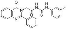 CAS#: 72045-62-6， N-[(3-Methylphenyl)Carbamothioyl]-2-(4-Oxo-2-Phenylquinazolin-3-Yl)Acetamide