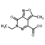 CAS#: 720718-58-1， 6-Ethyl-3-methyl-7-oxo-6,7-dihydro[1,2]oxazolo[3,4-d]pyridazine-4-carboxylic acid