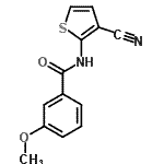 CAS 登录号：721909-43-9， N-(3-氰基-2-噻吩基)-3-甲氧基苯甲酰胺