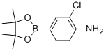 structure of CAS# 721960-43-6, 4-Amino-3-Chlorophenylboronic Acid Pinacol Ester;4-Amino-3-Chlorophenylboronic Acid, Pinacol Ester