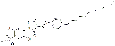 CAS#: 72330-33-7， 2,5-Dichloro-4-[4-(4-Dodecylphenyl)Diazenyl-3-Methyl-5-Oxo-4H-Pyrazol-1-Yl]Benzenesulfonic Acid
