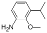 structure of CAS# 723334-17-6, 2-Isopropyl-6-Amino Anisole;O-Anisidine, 3-Isopropyl- (5CI);3-Isopropyl-2-Methoxyaniline;2-ISOPROPYL-6-AMINO ANISOLE