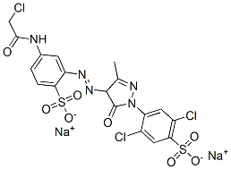 CAS#: 72379-42-1， Disodium 2,5-Dichloro-4-[4-[5-[(2-Chloroacetyl)Amino]-2-Sulfonatophenyl]Diazenyl-3-Methyl-5-Oxo-4H-Pyrazol-1-Yl]Benzenesulfonate