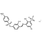 CAS#: 72379-58-9， Sodium 5-chloro-2-hydroxy-3-[(2-hydroxy-4-{[(4-methylphenyl)sulfonyl]oxy}phenyl)diazenyl]benzenesulfonate