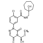 CAS#: 724424-43-5， 2-Chloro-N-[(1-hydroxycycloheptyl)methyl]-5-{4-[(R)-hydroxy(methoxy)methyl]-3,5-dioxo-4,5-dihydro-1,2,4-triazin-2(3H)-yl}benzamide
