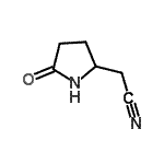 structure of CAS# 72479-06-2, (5-Oxo-2-pyrrolidinyl)acetonitrile;(5-oxopyrrolidin-2-yl)acetonitrile;MFCD09040736