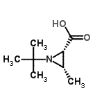 CAS#: 725201-81-0， (2S,3S)-3-Methyl-1-(2-methyl-2-propanyl)-2-aziridinecarboxylic acid