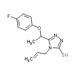 结构式 CAS# 725217-88-9, 4-烯丙基-5-[1-(4-氟苯氧基)乙基]-4H-1,2,4-三唑-3-硫醇