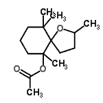 CAS#: 72541-09-4， 2,6,10,10-Tetramethyl-1-oxaspiro[4.5]dec-6-yl acetate