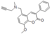 CAS#: 72543-53-4， 8-Methoxy-5-[(Methyl-Prop-2-Ynylamino)Methyl]-3-Phenylchromen-2-One