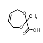 CAS#: 725678-34-2， 2-Methyl-4,7-dihydro-1,3-dioxepine-2-carboxylic acid