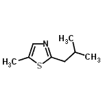 CAS#: 72611-71-3， 2-Isobutyl-5-methyl-1,3-thiazole