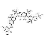 CAS#: 72630-61-6， 4-Amino-6-({5-[(5-chloro-2-fluoro-6-methyl-4-pyrimidinyl)amino]-2-sulfophenyl}diazenyl)-3-[(2,5-disulfophenyl)diazenyl]-5-hydroxy-2,7-naphthalenedisulfonic acid