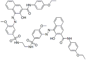 CAS#: 72659-69-9， (4Z)-N-(4-Ethoxyphenyl)-4-[[5-[2-[[3-[(2Z)-2-[3-[(4-Ethoxyphenyl)Carbamoyl]-2-Oxonaphthalen-1-Ylidene]Hydrazinyl]-4-Methoxyphenyl]Sulfonylamino]Ethylsulfamoyl]-2-Methoxyphenyl]Hydrazinylidene]-3-Oxonaphthalene-2-Carboxamide