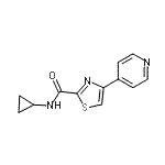 CAS#: 726689-27-6， N-Cyclopropyl-4-(4-pyridinyl)-1,3-thiazole-2-carboxamide